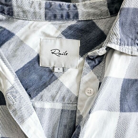 Rails plaid button down shirt tartan blue white - Picture 5 of 5